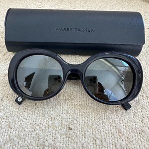 Warby Parker Navy Blue Round Sunglasses Lola